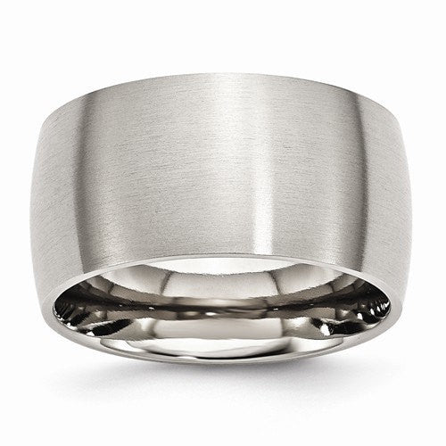 Brushed stainless steel 2025 wedding band