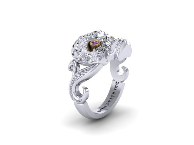 Sugar skull deals wedding rings