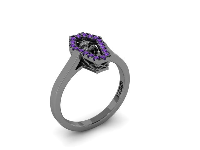 Amethyst store coffin ring